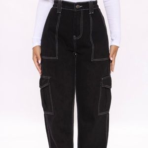 NWT! Fashion Nova ‘Give Me a Break’ Carpenter Jean - Sz 18